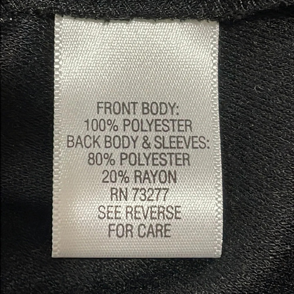 Simply Vera Vera Wang Long Sleeve Black Dress Floral Front M - Picture 13 of 14